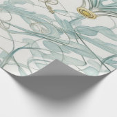 Tijdloze Elegantie: blauw en beige Cadeaupapier (Hoek)