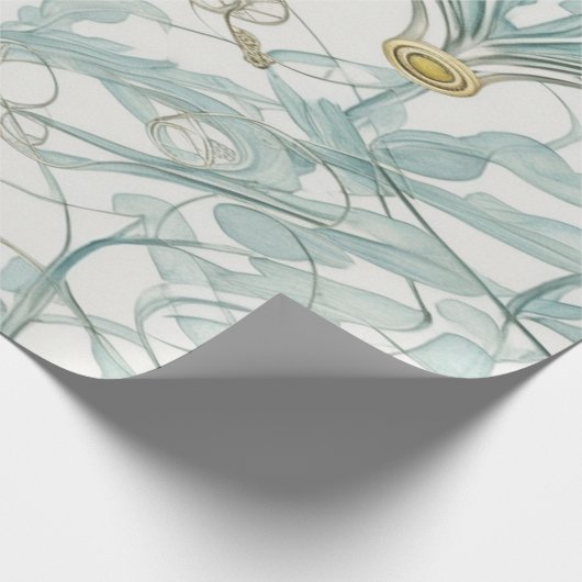 Tijdloze Elegantie: blauw en beige Cadeaupapier (Hoek)