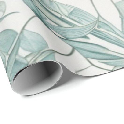 Tijdloze Elegantie: blauw en beige Cadeaupapier (Rol Hoek)