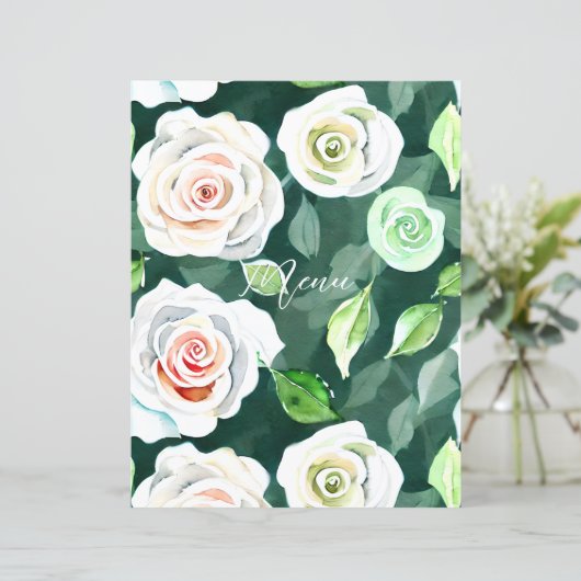 Tijdloze elegantie: bruiloft lunch Menu (Staand voorkant)