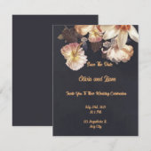 Tijdloze Elegantie Bruiloft Platte Kaart (Voorkant / Achterkant)