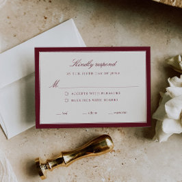 Tijdloze Elegantie Bruiloft RSVP Kaartje