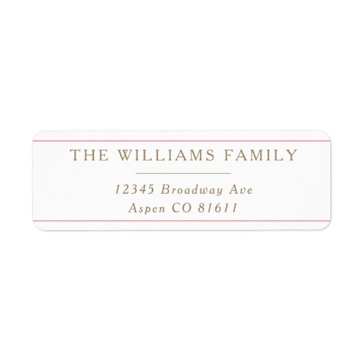 Tijdloze elegantie Classic retour adres label (Voorkant)
