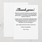 Tijdloze Elegantie Dankkaart Bedankkaart (Voorkant / Achterkant)