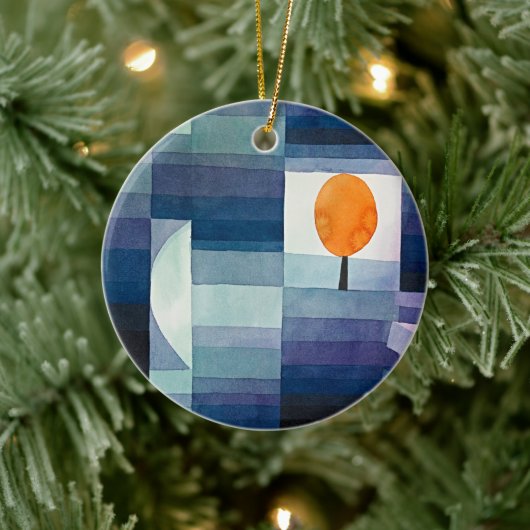 Tijdloze elegantie: de voorbode van de herfst keramisch ornament (Boom)