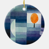 Tijdloze elegantie: de voorbode van de herfst keramisch ornament (Achterkant)