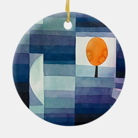 Tijdloze elegantie: de voorbode van de herfst keramisch ornament (Achterkant)