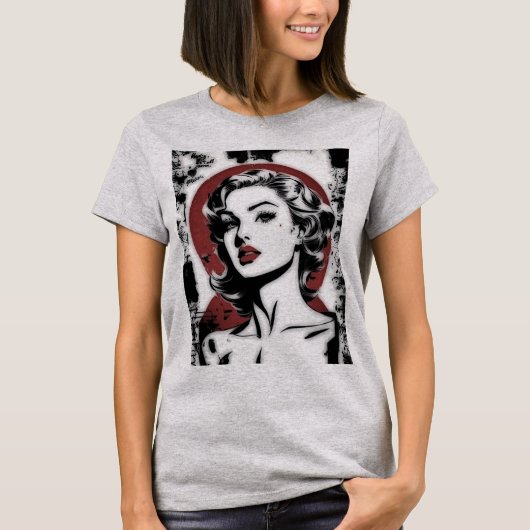 Tijdloze elegantie: film noir femme T-shirt (Voorkant)