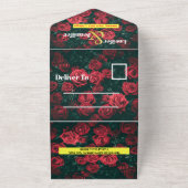 Tijdloze Elegantie gepersonaliseerde bruiloft uitn All In One Uitnodiging (Buitenkant)