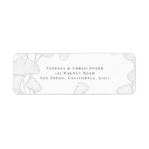 Tijdloze elegantie: Ginkgo Biloba adreslabel