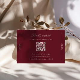 Tijdloze Elegantie Huwelijks QR Code RSVP Informatiekaartje
