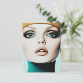 Tijdloze elegantie: iconisch modelportret uit de j briefkaart (Staand voorkant)