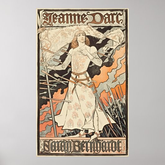 Tijdloze elegantie: Jeanne d'Arc-Sarah Bernhardt Poster (Voorkant)