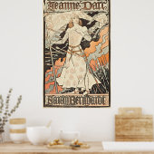 Tijdloze elegantie: Jeanne d'Arc-Sarah Bernhardt Poster (Keuken)