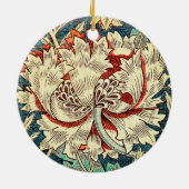 Tijdloze elegantie: kamperfoelie keramisch ornament (Achterkant)