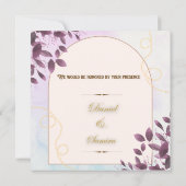 Tijdloze Elegantie: Klassieke Bloem Bruiloft Save  Save The Date (Achterkant)