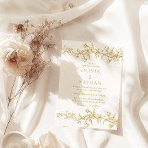 Tijdloze Elegantie: Klassieke Gouden Bloem Bruilof