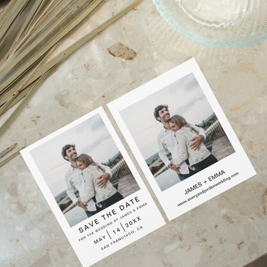 Tijdloze Elegantie: Personaliseer uw Moderne Trouw Kaart