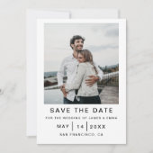 Tijdloze Elegantie Personaliseer Uw Moderne Trouwd Kaart (Voorkant)