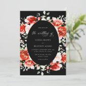 Tijdloze elegantie Romantische Roos bruiloft Kaart (Staand voorkant)