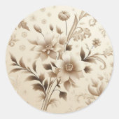 Tijdloze elegantie" ronde sticker (Voorkant)