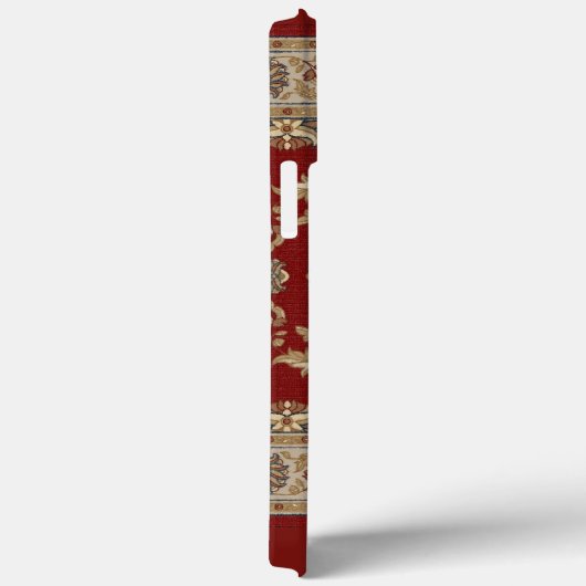 Tijdloze Elegantie Rood Beige Klassieke Stoffennaa Case-Mate iPhone Case (Achterkant / Rechts)