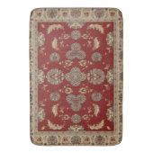 Tijdloze Elegantie Rood en Beige Classic Fabric Badmat (Voorkant Verticaal)