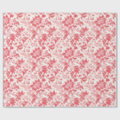 Tijdloze Elegantie: Rood en Wit Bruiloft Cadeaupapier (Vlak)