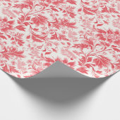 Tijdloze Elegantie: Rood en Wit Bruiloft Cadeaupapier (Hoek)