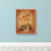 Tijdloze Elegantie Roos Canvas Afdruk (Insitu (Houten vloer))