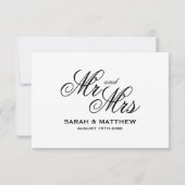 Tijdloze elegantie RSVP bruiloft antwoord kaarten (Achterkant)