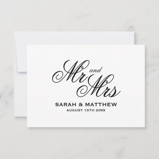 Tijdloze elegantie RSVP bruiloft antwoord kaarten (Achterkant)