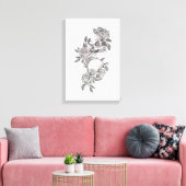 Tijdloze elegantie: schedels en Rozen Canvas Afdruk (Insitu (Woonkamer))