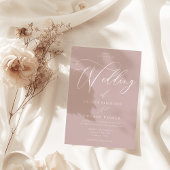 Tijdloze Elegantie: Stoffige Roze Blush Moderne br Kaart