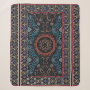Tijdloze Elegantie Traditional Fabric Charm Sherpa Deken