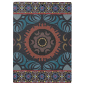 Tijdloze Elegantie Traditionele Stof Monogram Klembord (Achterkant)