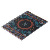 Tijdloze Elegantie Traditionele Stof Monogram Notitieboek (Linkerzijde)