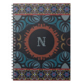 Tijdloze Elegantie Traditionele Stof Monogram Notitieboek (Voorkant)