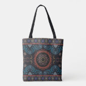 Tijdloze Elegantie Traditionele Stof Monogram Tote Bag (Achterkant)