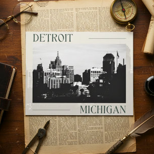 Tijdloze elegantie van Detroit, Michigan Briefkaart