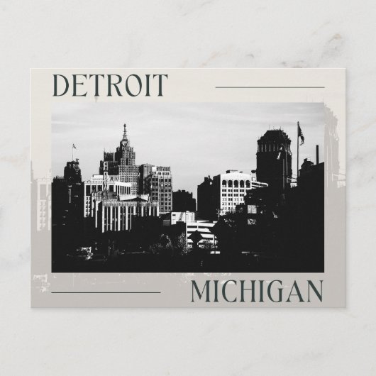 Tijdloze elegantie van Detroit, Michigan Briefkaart (Voorkant)