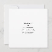 Tijdloze elegantie Vierkante Bruiloft Save the Dat Save The Date (Achterkant)