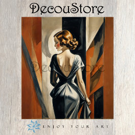Tijdloze Elegantie – Vintage Mode-illustratie Tissuepapier