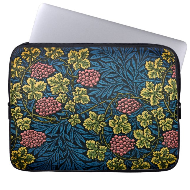 Tijdloze elegantie: William Morris Vine Pattern Laptop Sleeve (Voorkant)