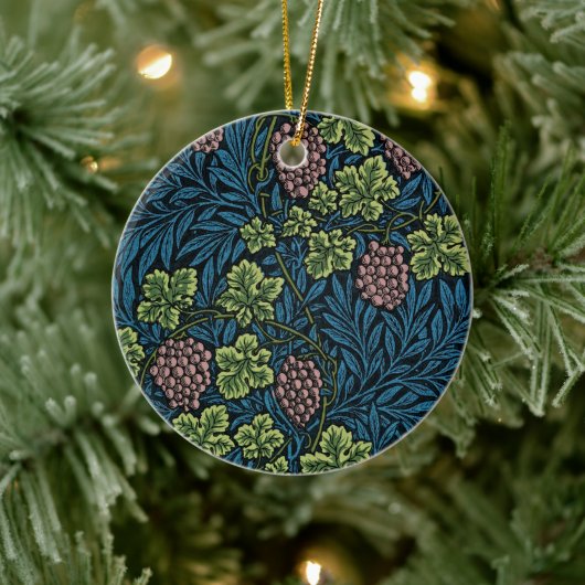 Tijdloze elegantie: William Morris's Vine Pattern Keramisch Ornament (Boom)