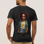 Tijdloze elegantie: zandloper T-shirt Design" (Achterkant)