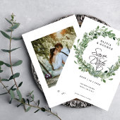 Tijdloze Eucalyptus Greenery Save the Date Kaart