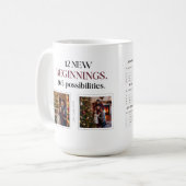 Tijdloze Familie Foto Aangepaste 2025 Kalender Koffiemok (Voorkant links)