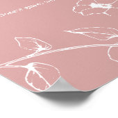 tijdloze Floral Baby shower Guess spel Poster (Hoek)