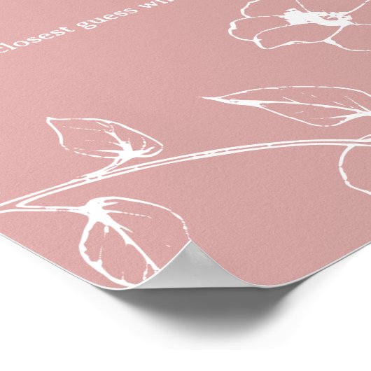  tijdloze Floral Baby shower Guess spel Poster (Hoek)